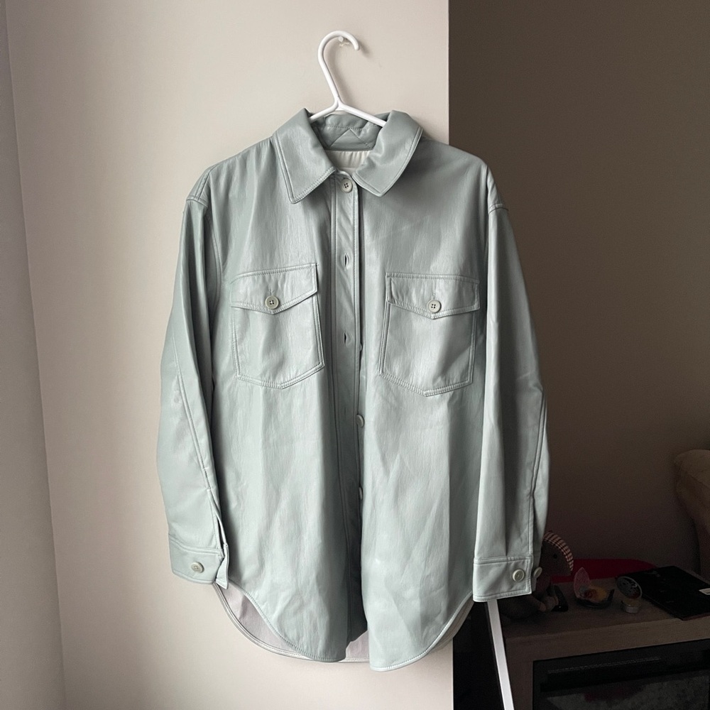 Wilfred Ghana Shirt Jacket Slate Grey Small NWT